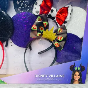 Nwt Disney villains 4 Mickey Mouse ears queen of hearts , maleficent , Ursula thumbnail 4