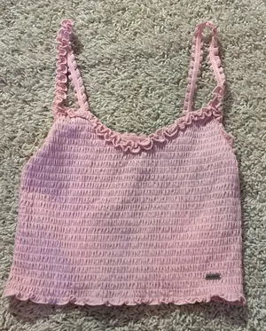 Pink Ruffle Hollister Tank thumbnail 1
