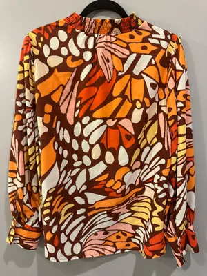 JODIFL Abstract Patterned Long Sleeve Blouse thumbnail 3