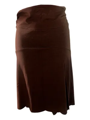 Knee length Maurices Brown Skirt with Flared long sides medium thumbnail 2