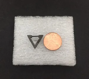 Handmade Black Triangle Stainless Steel Earrings thumbnail 3