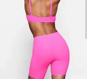 SKIMS Fits Everybody Pink Nylon Bike Shorts thumbnail 2