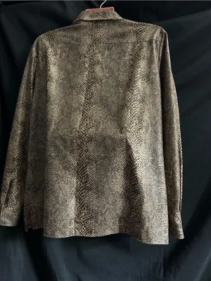 Harve Benard Holrzman Vintage Womens Snake-Print Button Front Jacket thumbnail 2