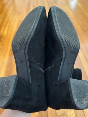 A New Day Black faux Suede Mid-Calf Block Heel round toes Boots, size 8.5 thumbnail 5