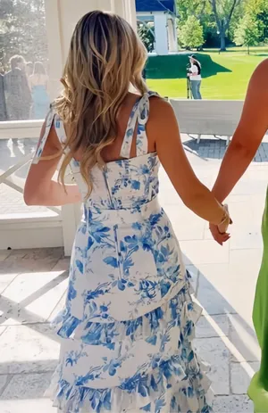 PromMirror Blue Floral Maxi Dress thumbnail 2
