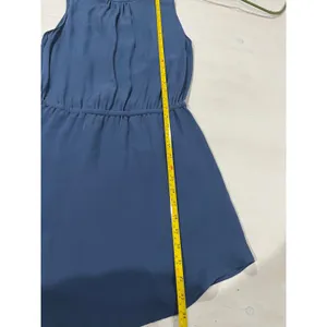 Babaton Silk Dress Sleeveless Drawstring Waist‎ Casual Blue Size S thumbnail 9