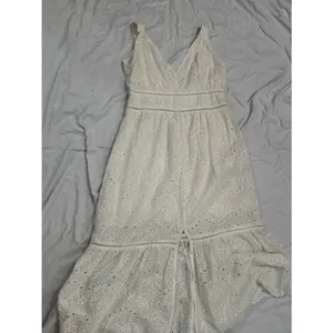 Altar'd State White Eyelet V-Neck Maxi Dress thumbnail 2