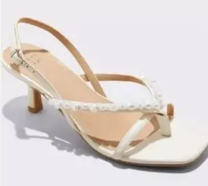 A New Day White Pearl Kitten Heels thumbnail 1