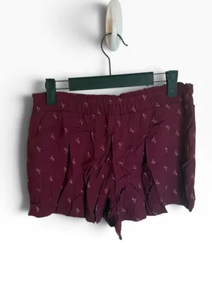 NWT Jenni Intimated Burgundy Flamingo Sleep Shorts thumbnail 3