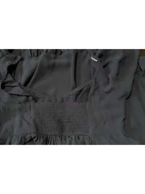 Abercrombie & Fitch Blue Mini Dress Long Sleeve Babydoll Ruffle Hem MP Fairycore thumbnail 8