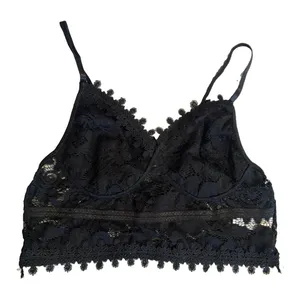 CUPSHE Black Lace Bralette Size XL Adj Straps Hook Close Soft Cups Lingerie thumbnail 1