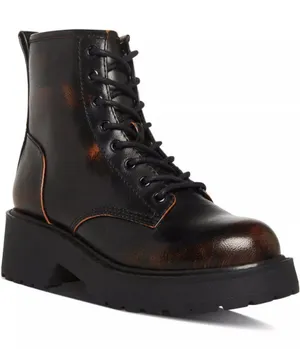 Madden‎ Girl Carra Boots Lace Up Combat Lug Sole Brown Rub Grunge NEW Size 5.5 thumbnail 1