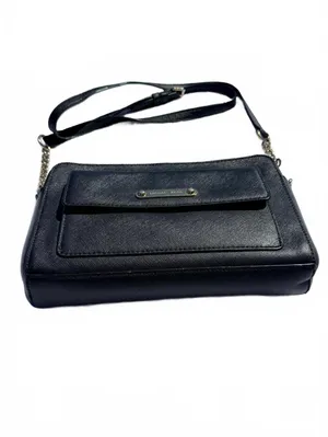 Michael Kors Black Pebbled Leather Crossbody Bag Shoulder Chain Purse Medium MK thumbnail 4