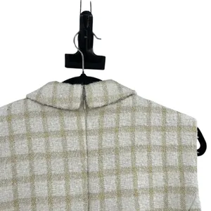Endless Rose Suited Tweed Romper Plaid Check White Gold‎ Size Medium thumbnail 11