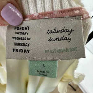 Anthropologie Saturday/Sunday Mission Ivory Quilted Lace Bomber Zip-up Jacket L thumbnail 6