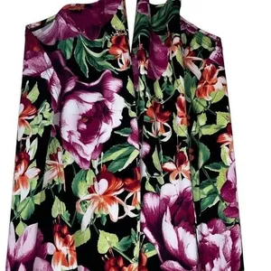 G.I.L.I. Black Floral Wide Leg Pull On Knit‎ Cape Pants NWOT Size XS thumbnail 5