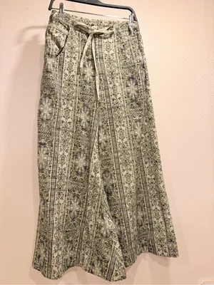 NWT Free People Dahlia Wide-Leg Pants Lemongrass Combo MSRP $198 Size 4 thumbnail 3