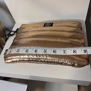 Think Royln Rose Gold Metallic‎ Quilted Wristlet thumbnail 4