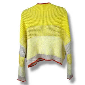 Free People Bucket List Sunbrite Yellow Eyelash Chunky Knit Turtleneck Sweater thumbnail 9
