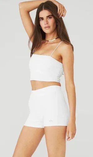Alo Goddess Ribbed Bandeau Top White XS NWT SOLD OUT thumbnail 4