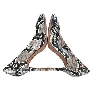 Coach Snakeskin Pumps Women 6.5 Gray Black Orange Exotic Leather Stiletto Heel thumbnail 5
