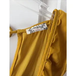 Free People Intimately Want Your Love Slip Dress Absinthe/Mustard Size Small thumbnail 4