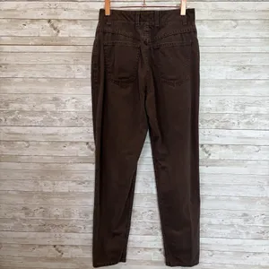 Talbots Petite Womens 4P Jeans Brown Straight Leg 100% Cotton thumbnail 5