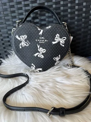 Heart Crossbody Bag With Bow Print thumbnail 2