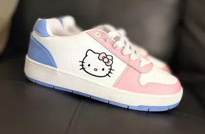 Hello Kitty Women's Pink White Blue Casual Court Sneaker Shoes Size 9 NWT thumbnail 1