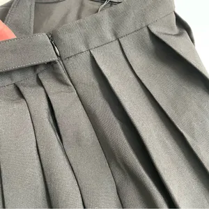 Tiger Mist Skirt Mini Pleated Asymmetrical Lined Dark Academia School Girl Black thumbnail 4