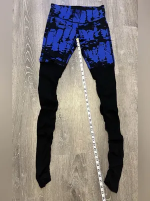 Alo Goddess Leggings Ribbed Blue Black Yoga Womens S Activewear Athletic thumbnail 4