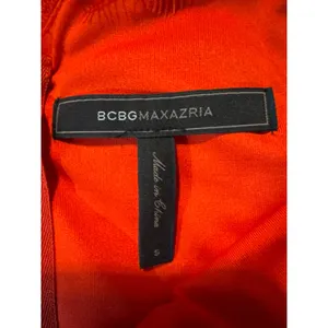 BCBGMAXAZRIA Red Lace Tiered V-Neck Cocktail‎ Dress Sleeveless Size S thumbnail 4