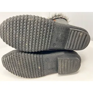 Itasca Rubber Duck Boots Women's Black Gray‎ Brown Fur Inside Lace Up Size 8 thumbnail 5