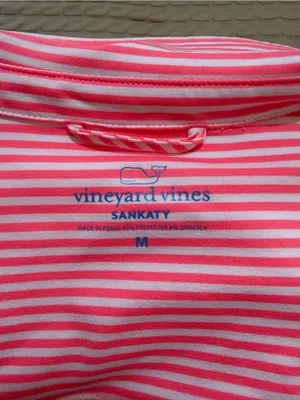 Vineyard Vines Pink & White Striped Sleeveless Polo Dress thumbnail 3