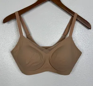 Honeylove Crossover Bra Tan Nude Wire-Free Supportive Bralette Size S 34B/C thumbnail 1