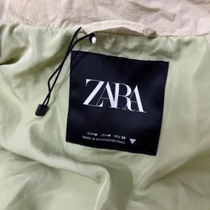 Zara Light Beige Puffer‎ Jacket Full Zip Water Repellent Oversize Size M thumbnail 10