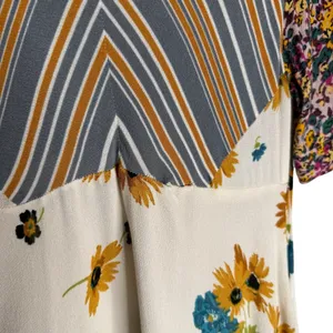 Free People Mini Dress Sunflower Striped 0 (XS) Rayon Flutter Sleeve Sundress thumbnail 5
