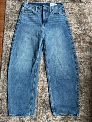 Gap high rise barrel jeans thumbnail 1