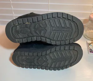 Skechers Australia Womens Winter Boots Black Round Toe Pull On Faux Fur Lined thumbnail 6
