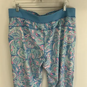 Lilly Pulitzer Luxletic Runaround Pants Zanzibar Blue Fish Kiss thumbnail 7