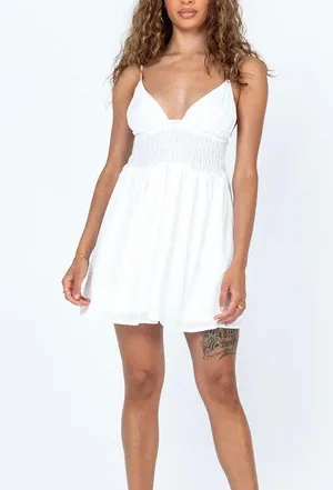 New White Roza Mini Dress Size 12 thumbnail 1
