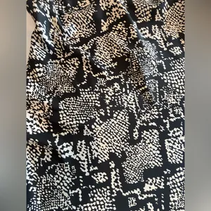ZARA Black and Cream Printed Mini Slip Dress NWT Size‎ M thumbnail 6