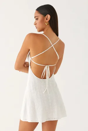 Peppermayo Inara Mini Dress Ivory thumbnail 2