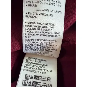 Daily Ritual Burgundy Tie Back T-Shirt Midi‎ Dress Size Medium thumbnail 8