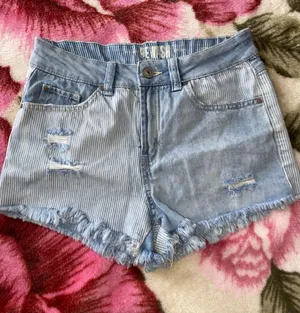 Two-Tone Denim Shorts thumbnail 3