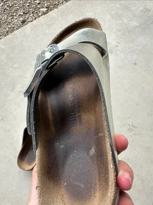 Birkenstock Arizona Silver Leather‎ Sandals size 6 thumbnail 11