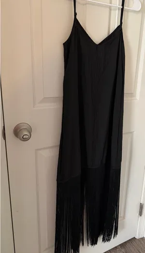 Amazon Fringe Dress Black thumbnail 2