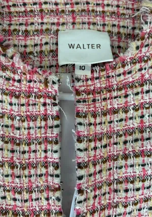 Walter Pink Plaid Tweed Cropped Blazer‎ thumbnail 3