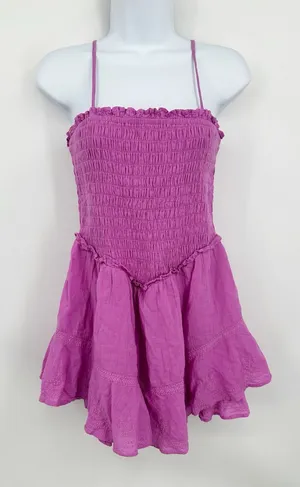 American Eagle Outfitters Pink Boho Romper Size Medium Whimsical Fairy thumbnail 1
