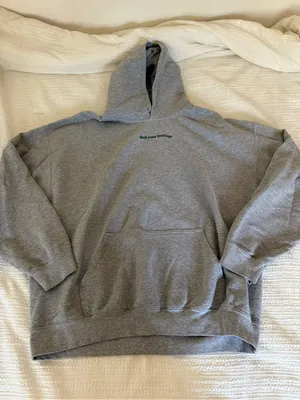 Gray 'feel your feelings' Men's Hoodie Sweatshirt thumbnail 1